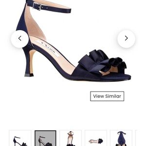 Nina Navy Heels with Elegant Bow